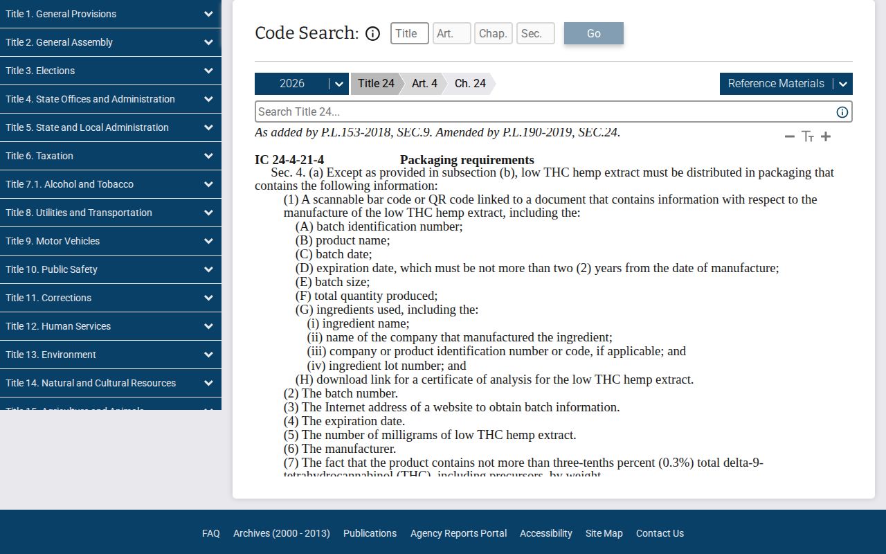 Indiana law for Sullivan County criminal record publication